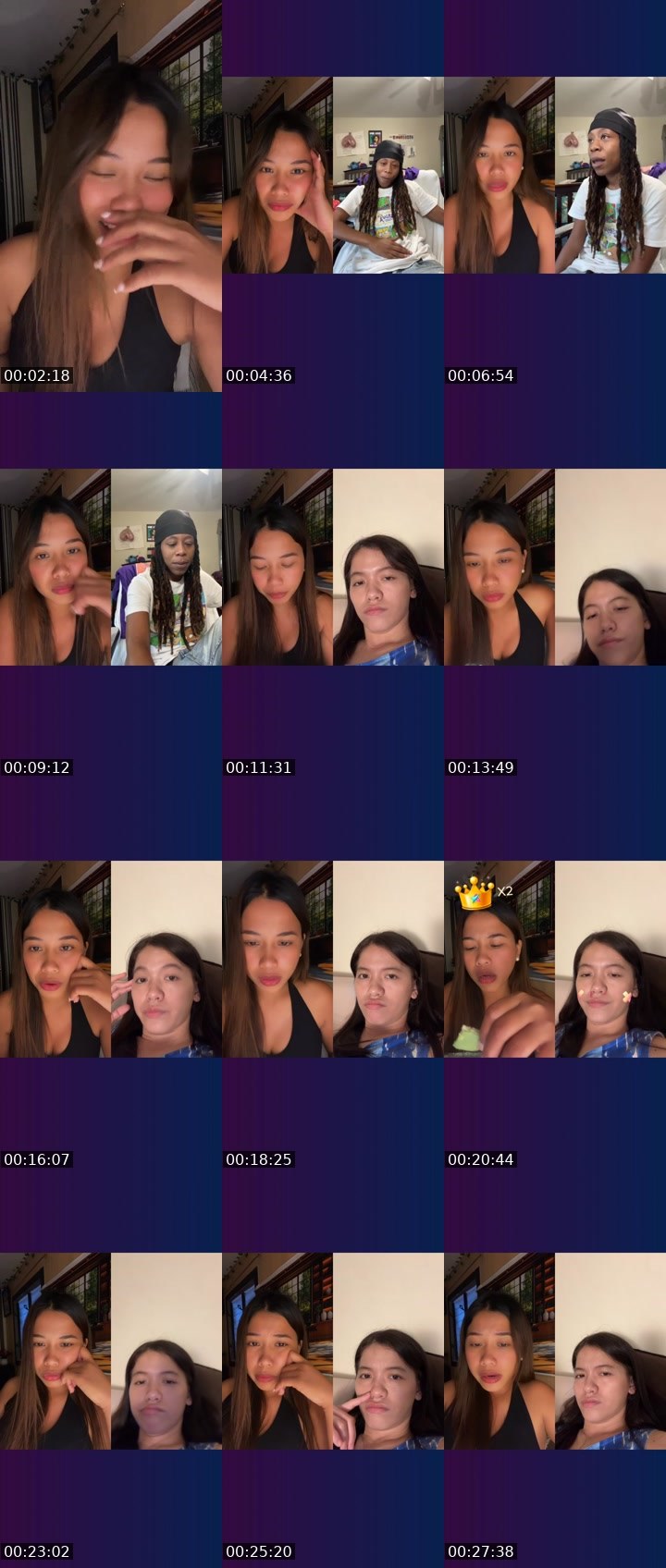 Contact-sheet preview of ☝️💙🐺 𝓛𝓮𝔃𝔃's Liveme recording