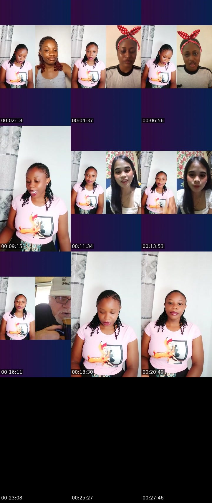 Contact-sheet preview of ⏏️6kHoneybun🎭's Liveme recording