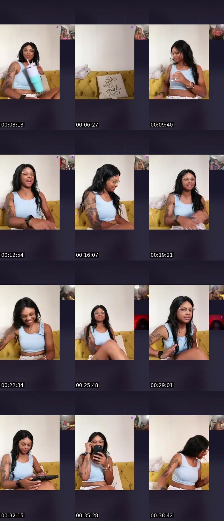 Contact-sheet preview of 😍💕Ayeitsmyaa😍✨'s Liveme recording