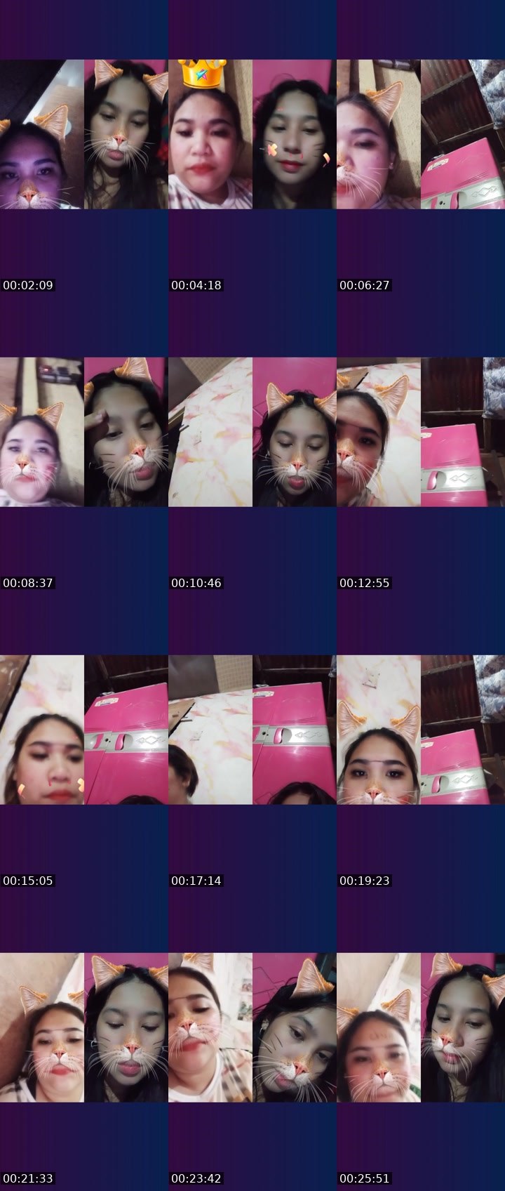 Contact-sheet preview of 14.9k👸sweet㋡🍂's Liveme recording