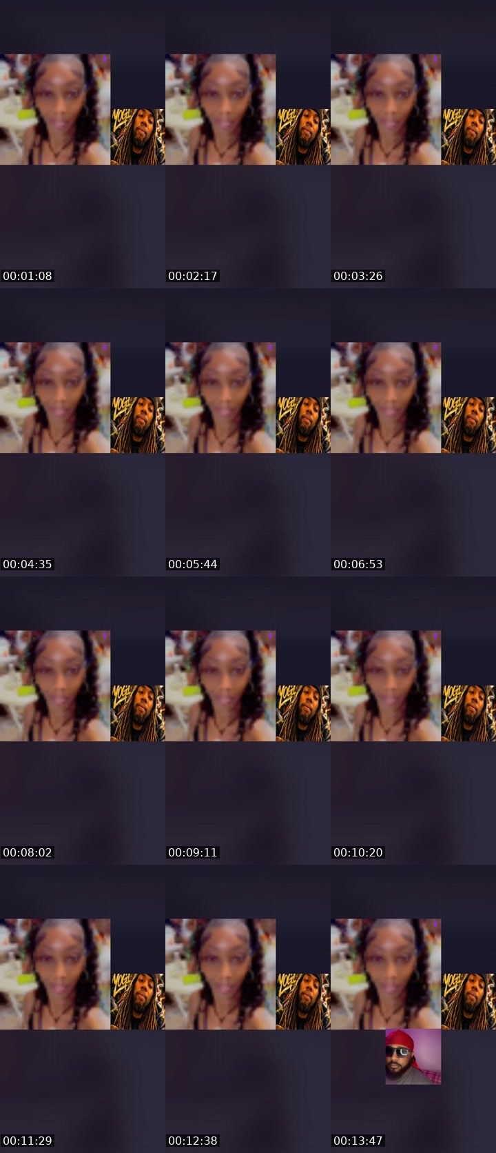 Contact-sheet preview of 1️⃣ypree ❤️🇯🇲's Liveme recording
