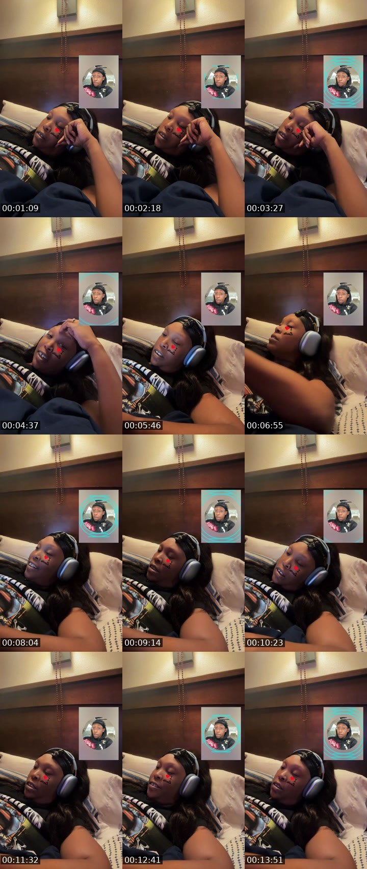 Contact-sheet preview of ℠ Mz. Goddess 🧈's Liveme recording