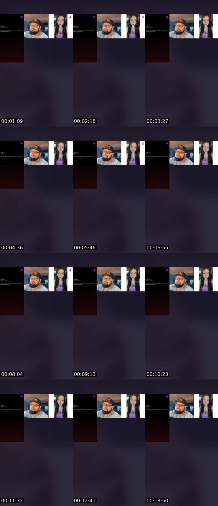 Contact-sheet preview of spicy🥵's Liveme recording