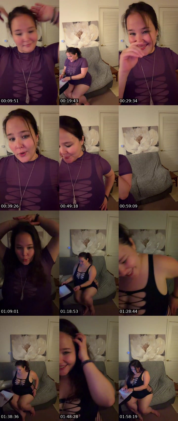 Contact-sheet preview of Heather46's Liveme recording