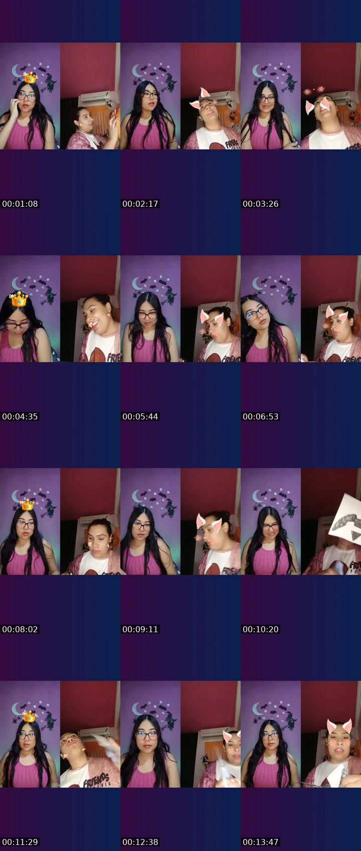 Contact-sheet preview of ✨Luna☁️🩷's Liveme recording