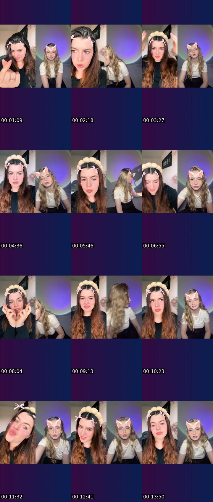 Contact-sheet preview of 🦋Nuvella🦋's Liveme recording