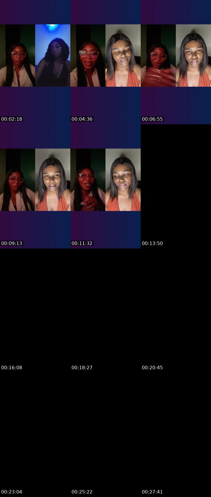 Contact-sheet preview of ✯💸😈Daniella☞🩷's Liveme recording