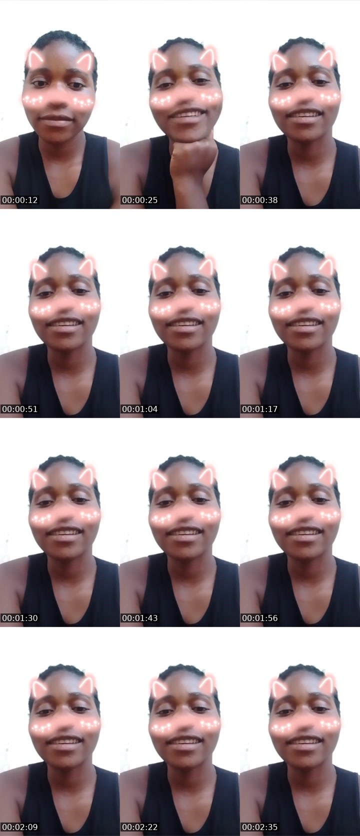 Contact-sheet preview of Rhoda Zambia 🥰?'s Liveme recording