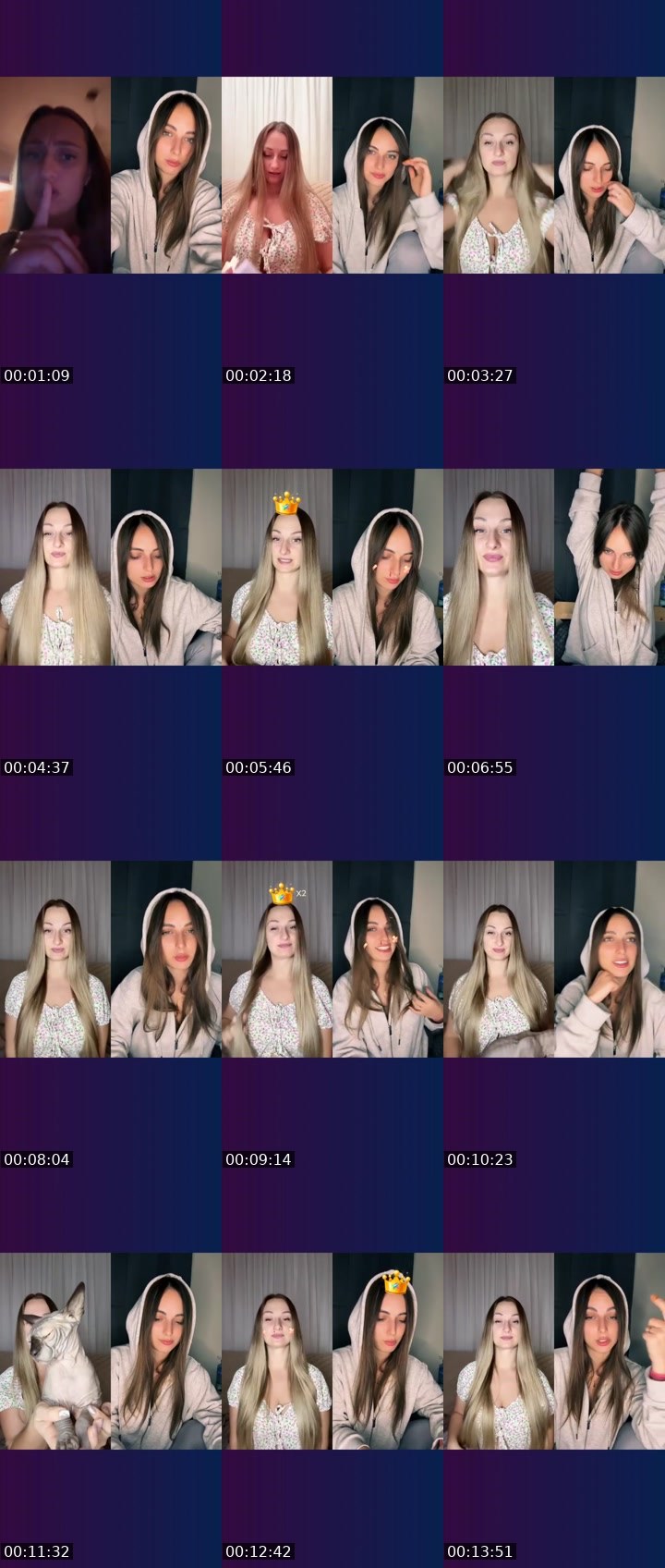 Contact-sheet preview of 𝓟𝓲𝓴𝓪 ༺♡༻'s Liveme recording