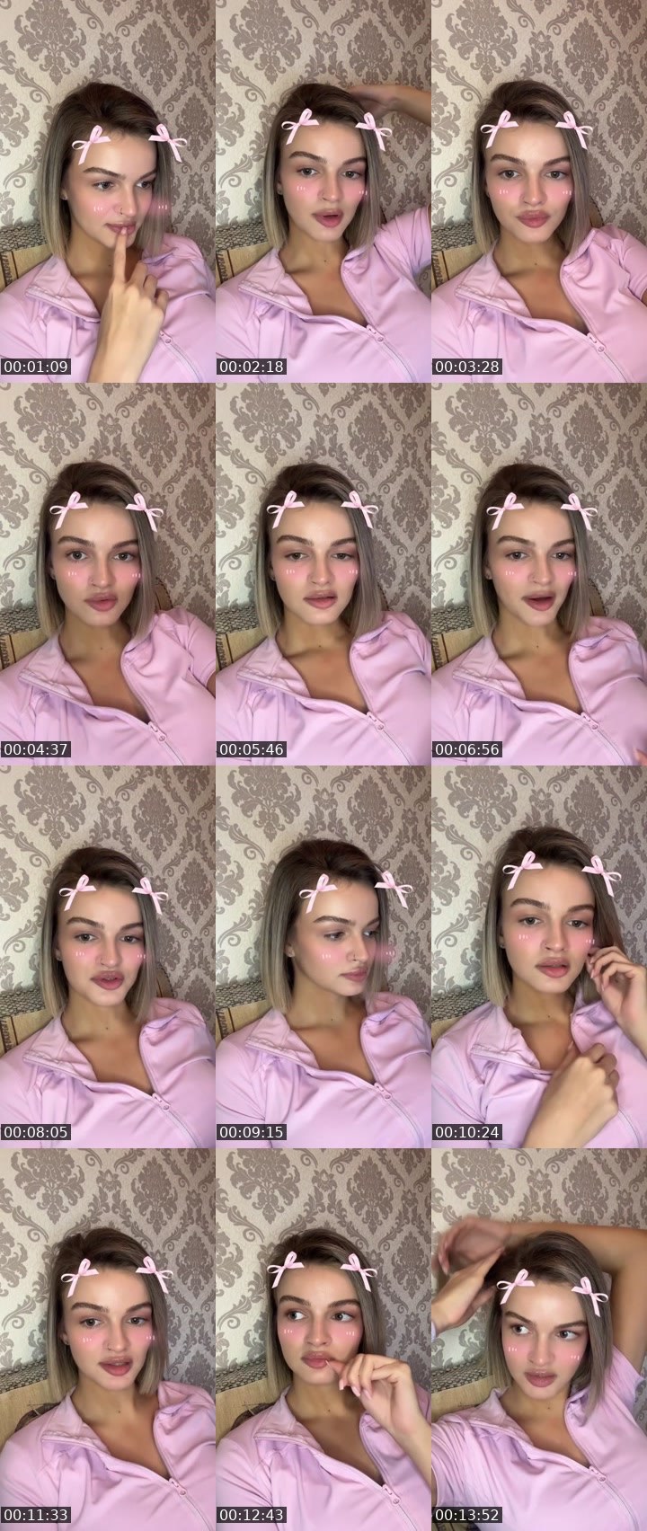 Contact-sheet preview of Ulyana🐰🩷's Liveme recording