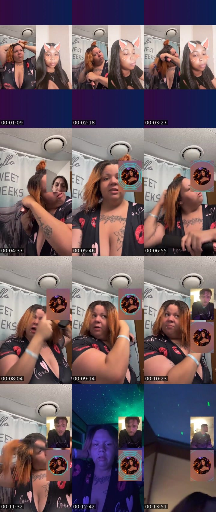 Contact-sheet preview of 🩵🌎SNACKERZZ🤍💚's Liveme recording