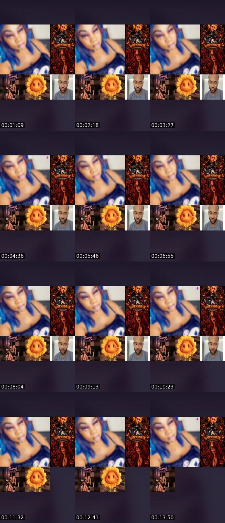 Contact-sheet preview of Ł€Ǥ€ŇĐŞRͩᴇͣᴀʟ𝐿atte's Liveme recording