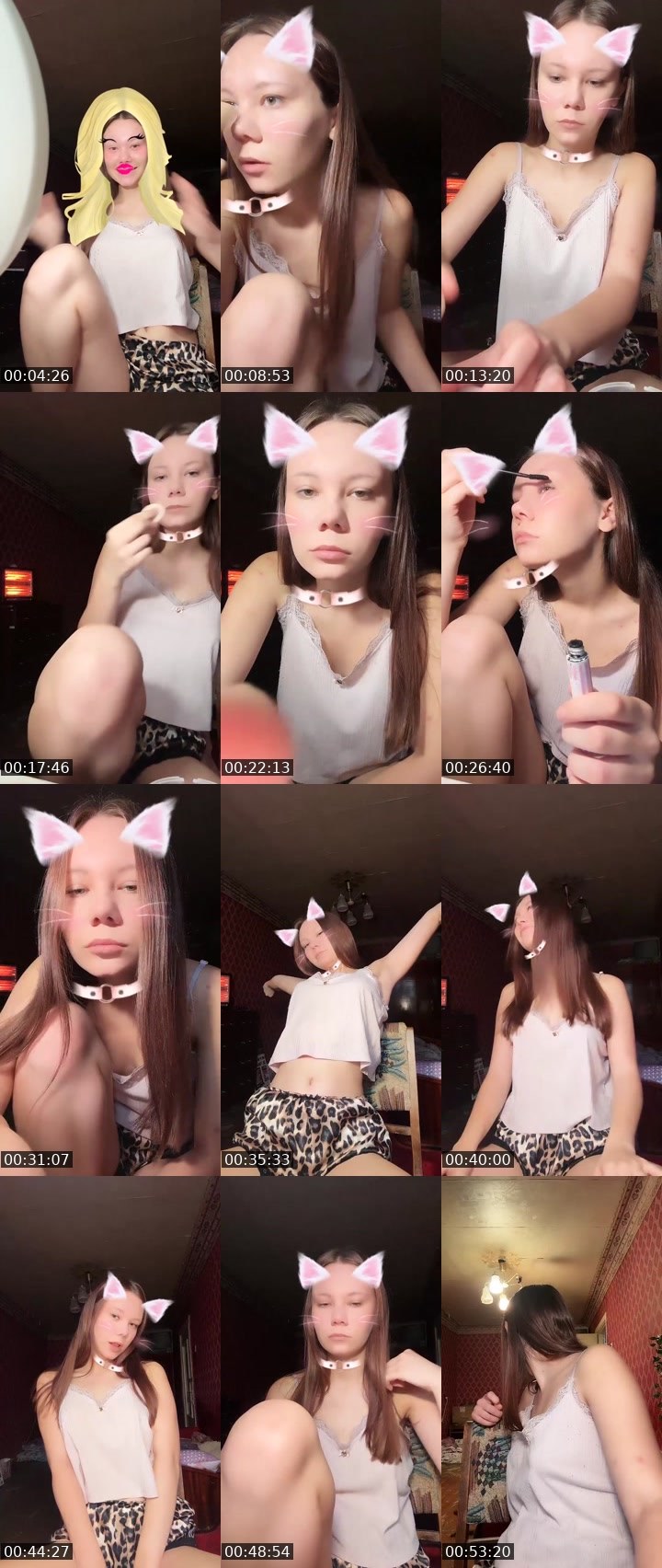 Contact-sheet preview of 🪐 𝐍𝐢𝐤𝐮𝐬𝐲𝐚 🐾's Liveme recording