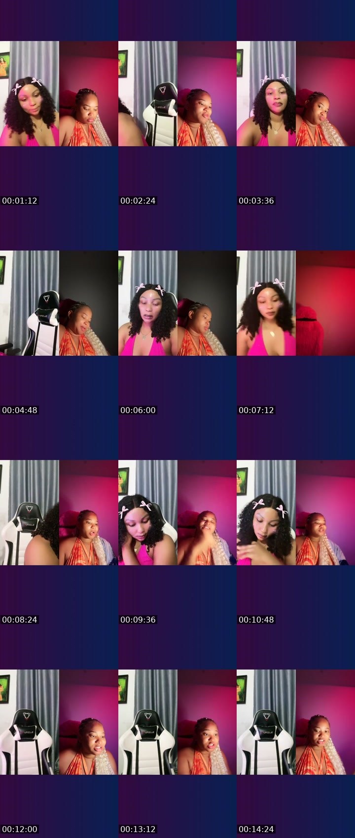 Contact-sheet preview of 💜Lauretta💣GmF✨'s Liveme recording