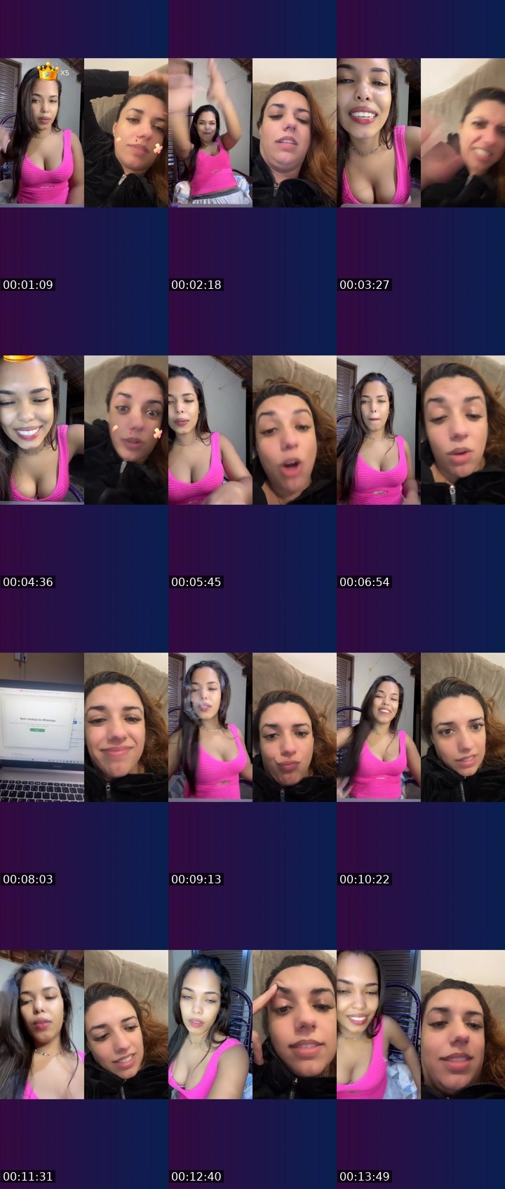 Contact-sheet preview of ✨👑 ⌲ Bibi🔥's Liveme recording