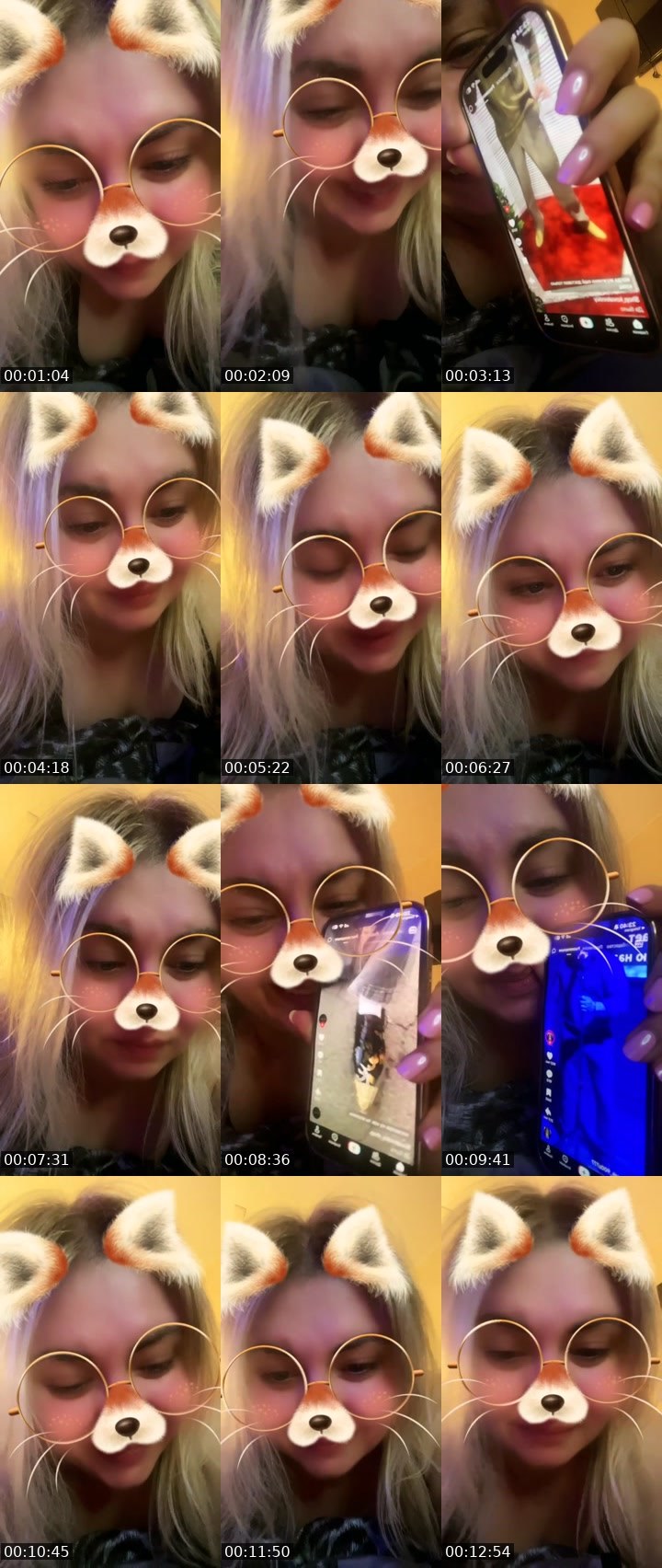 Contact-sheet preview of ✰⌖Svetti🦁's Liveme recording