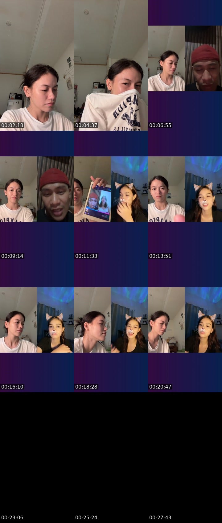 Contact-sheet preview of 💐Aii —'s Liveme recording