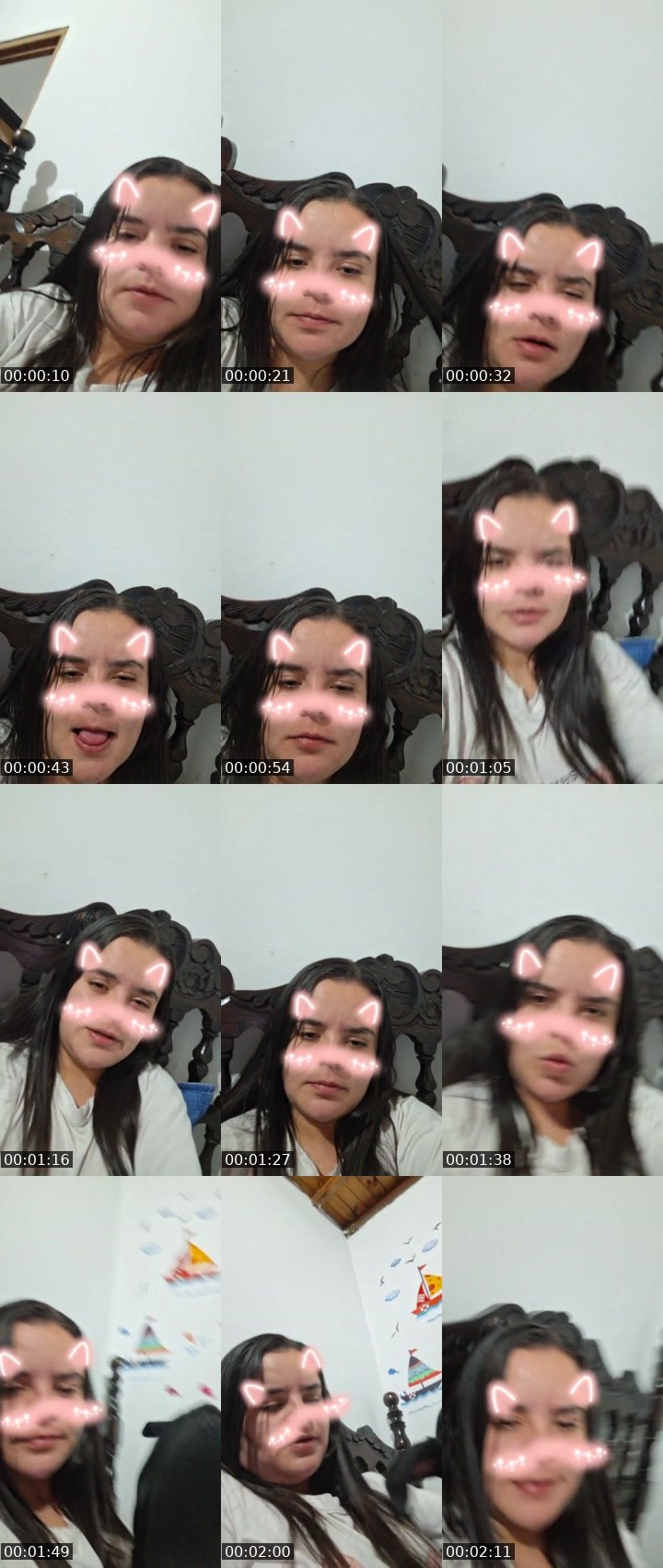 Contact-sheet preview of pequeña🥰🫠's Liveme recording