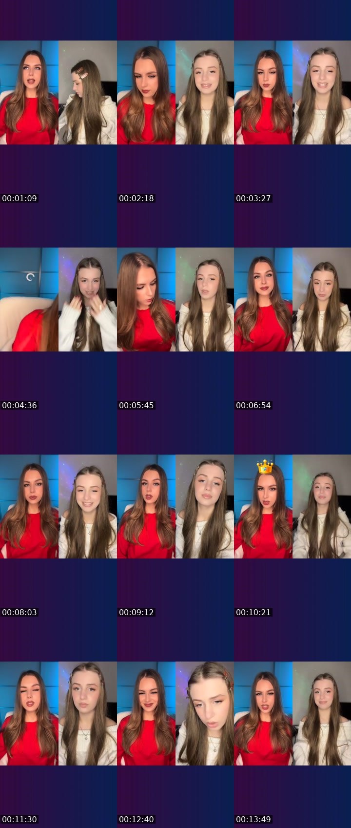 Contact-sheet preview of ✨MARGARITA🪩 ℄'s Liveme recording
