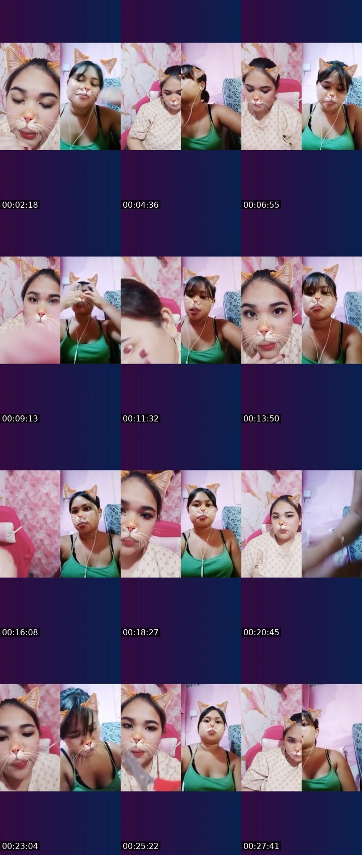 Contact-sheet preview of 17.5k👸sweet㋡🍂's Liveme recording