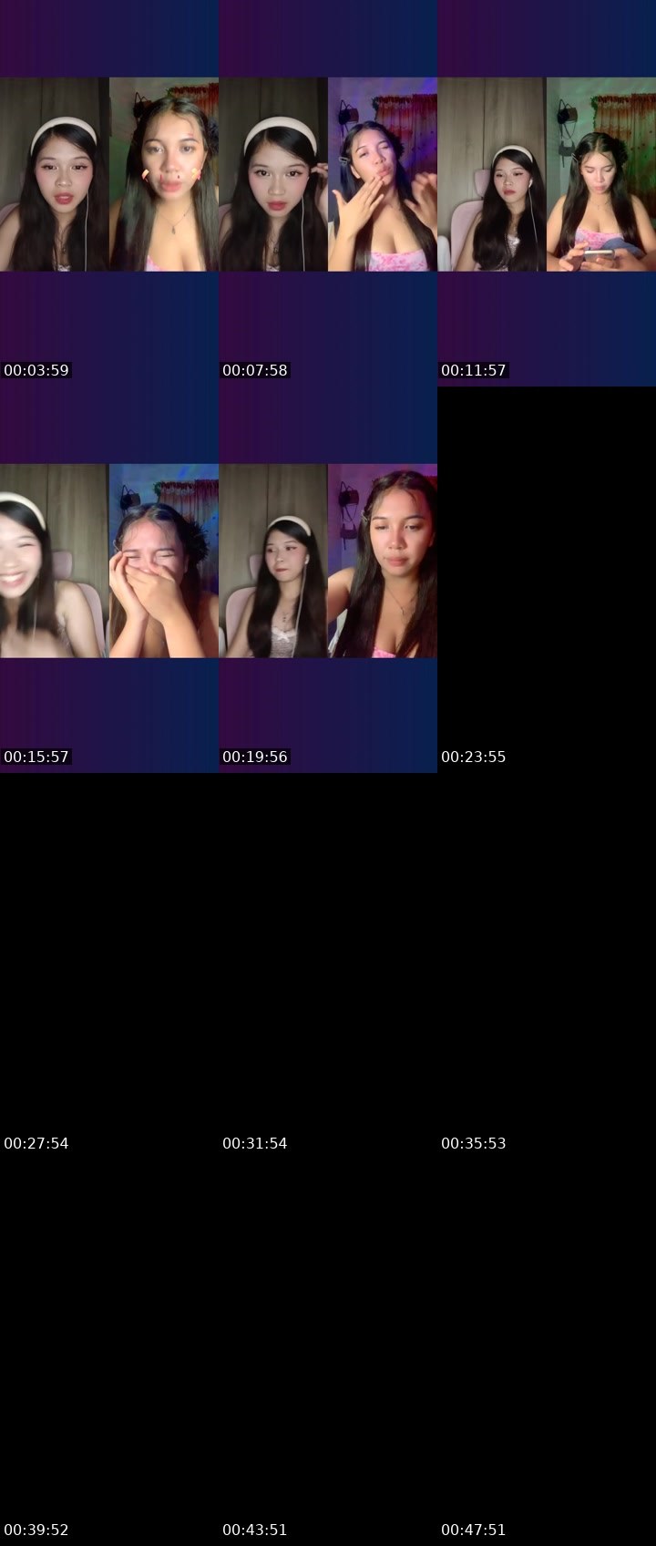 Contact-sheet preview of 👸Alodie🌼🍃's Liveme recording
