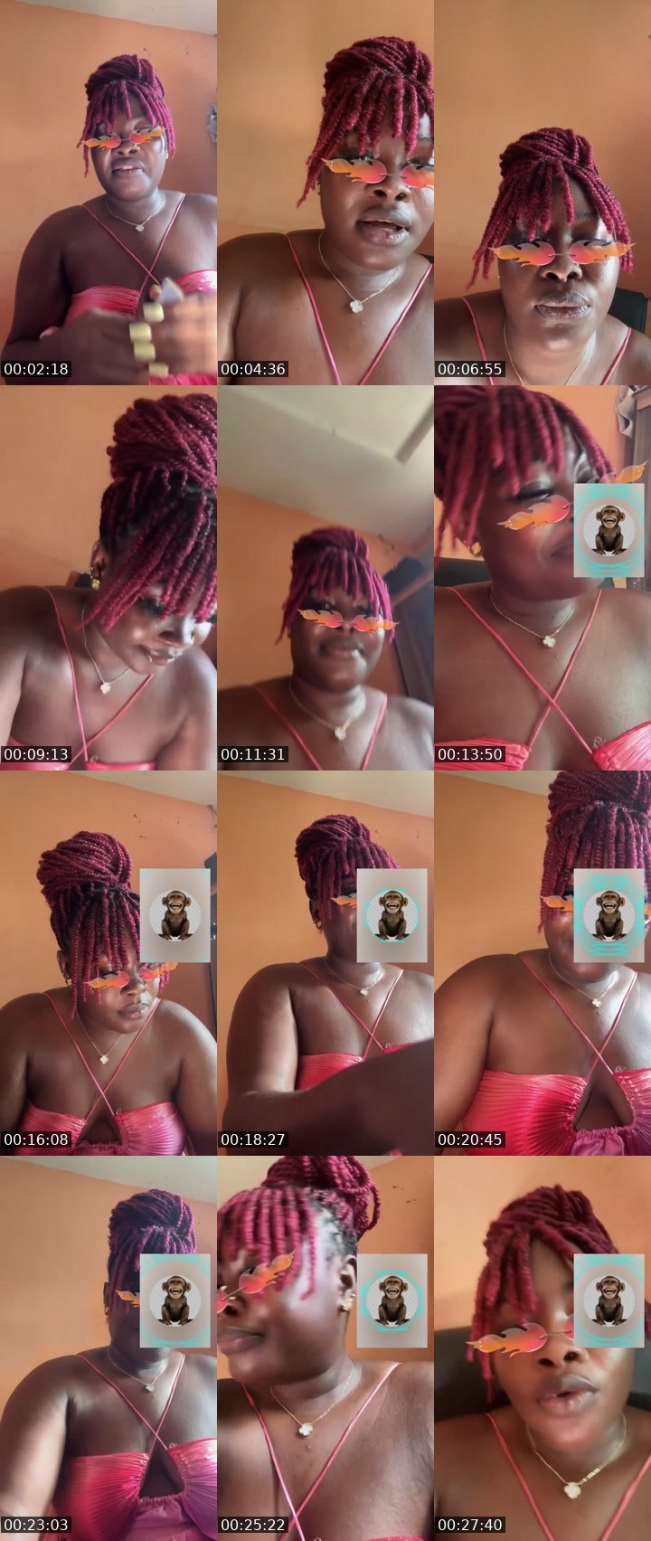 Contact-sheet preview of 🎭7kJENNY 🎶💕's Liveme recording