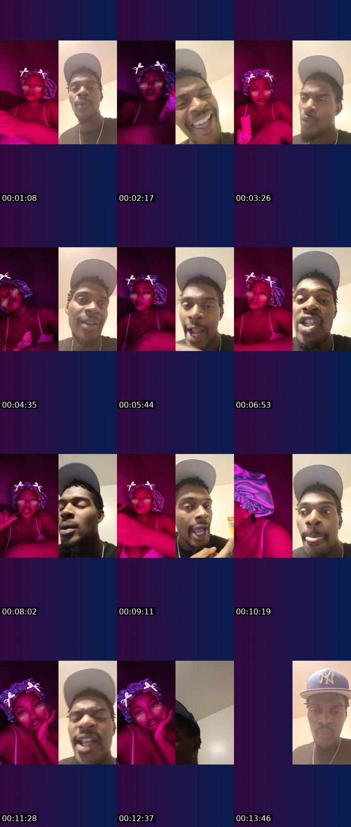 Contact-sheet preview of 13K SASHA 👅🏦's Liveme recording