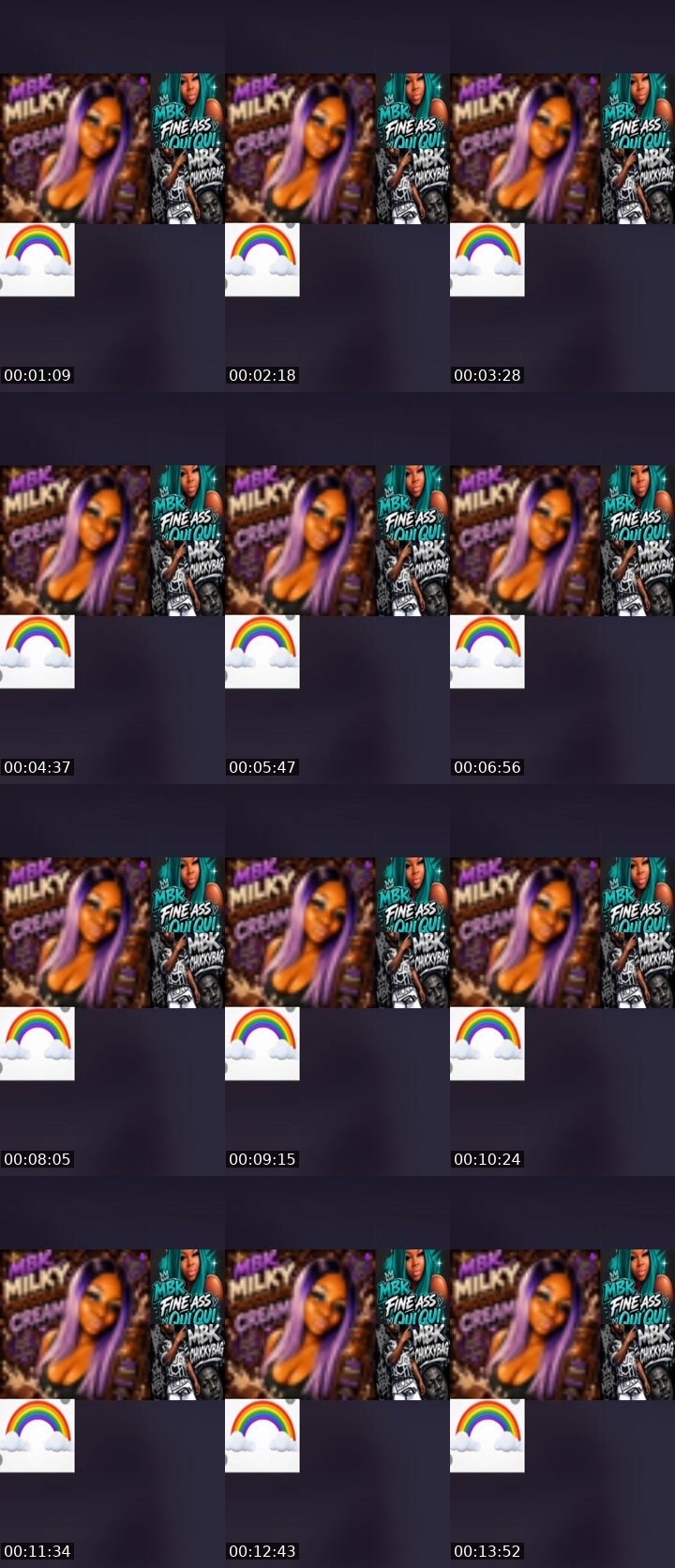 Contact-sheet preview of Mbk CHOCOLATE🍫CREAM's Liveme recording