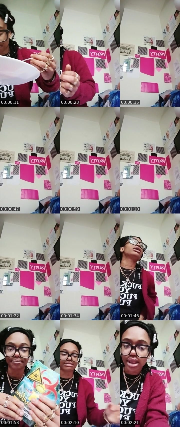 Contact-sheet preview of 🎭⃤ RainbowAura's Liveme recording