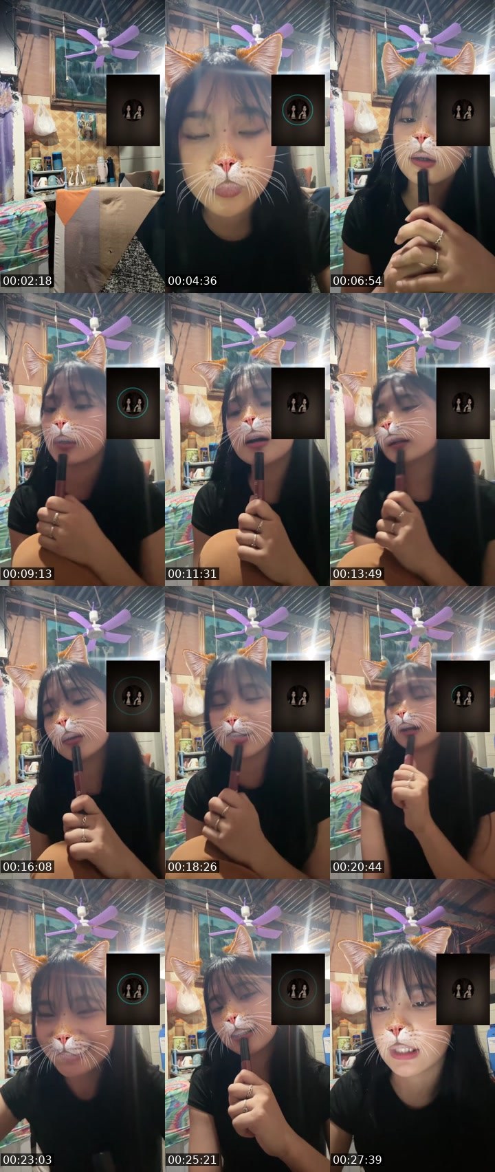 Contact-sheet preview of ㋡👸🏻lei🍓's Liveme recording