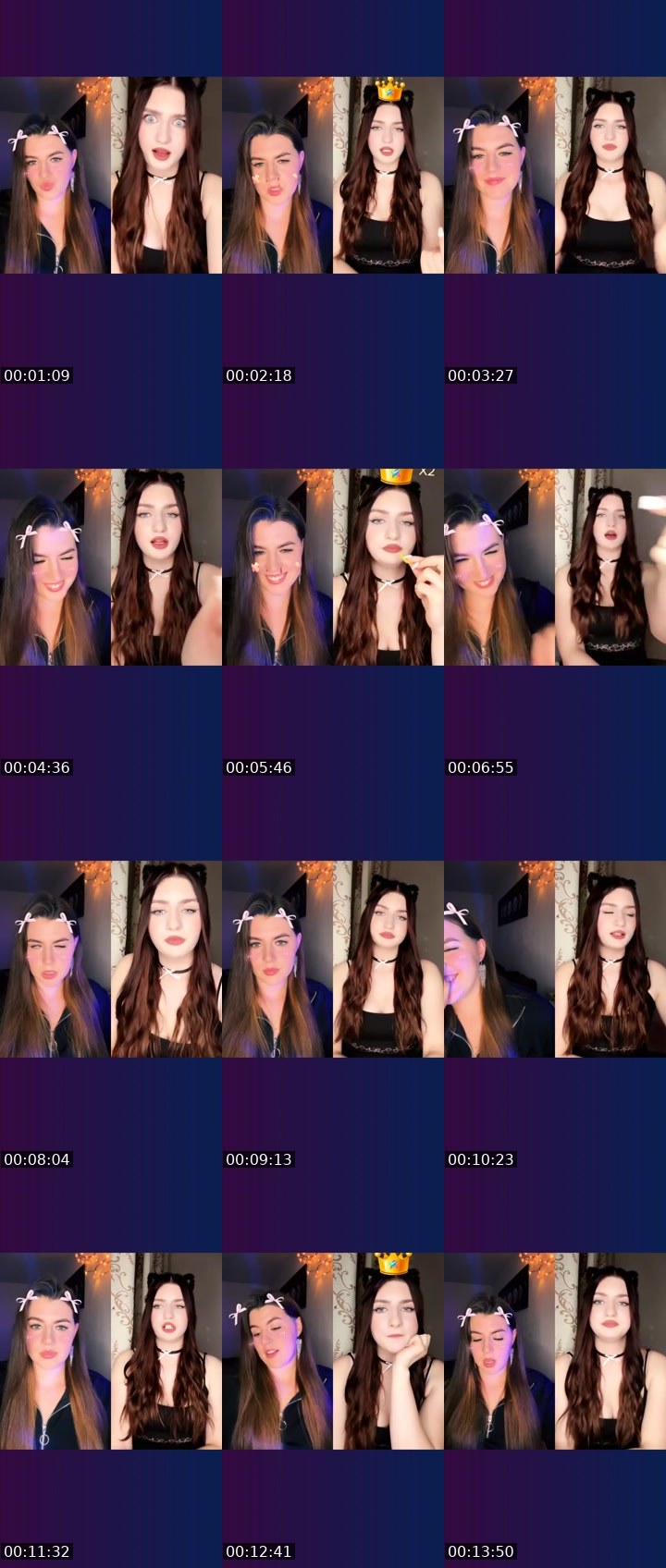 Contact-sheet preview of 🦋Nuvella🦋's Liveme recording