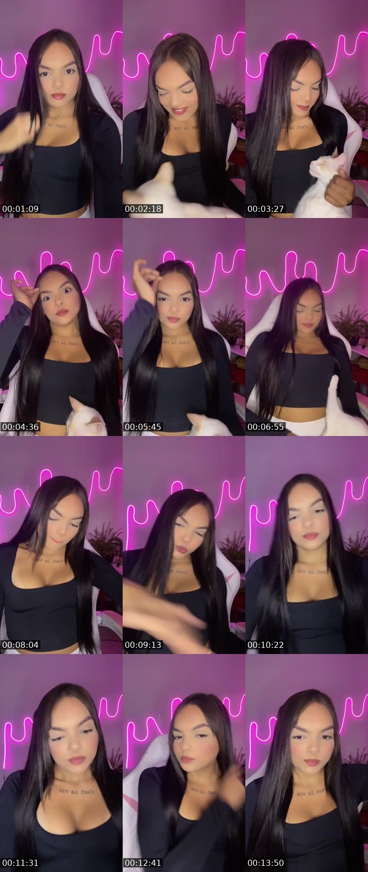 Contact-sheet preview of ⌲ baby angel 🧚🏽's Liveme recording