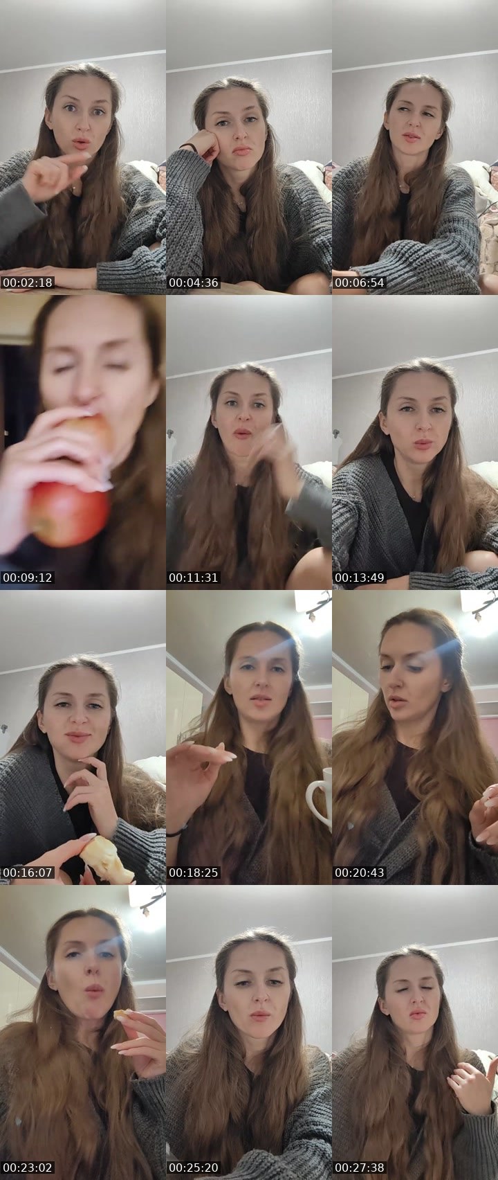 Contact-sheet preview of HELLena😈's Liveme recording