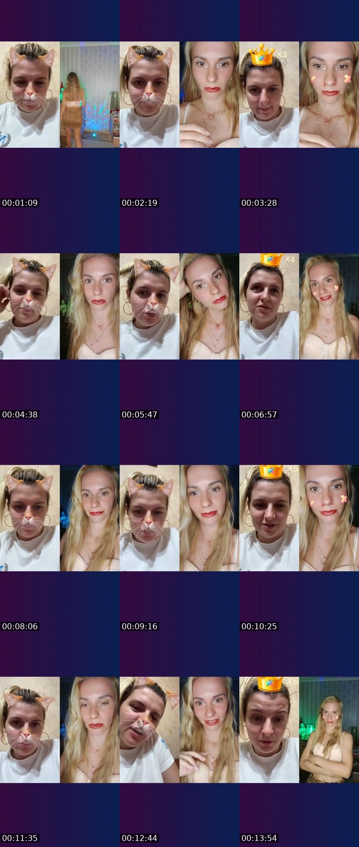 Contact-sheet preview of ᴄᴏsᴍɪᴄ🤍's Liveme recording
