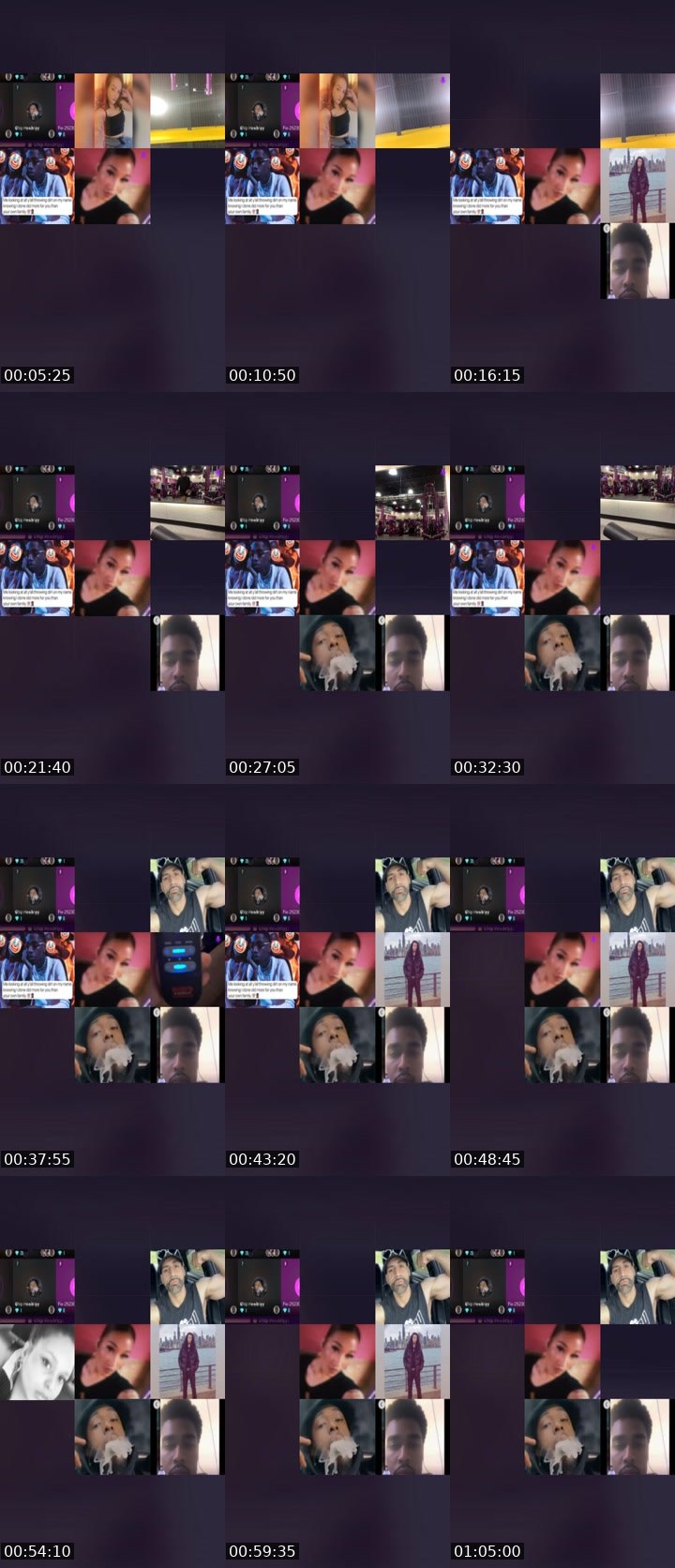 Contact-sheet preview of 𝓙𝓐𝓓𝓐💋's Liveme recording