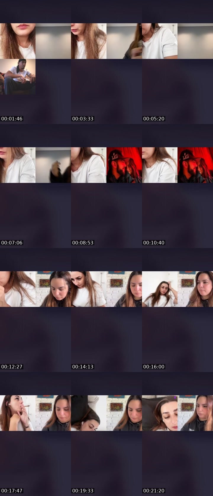 Contact-sheet preview of Ž⃤Ť⃤ •Isadora♡ PT's Liveme recording
