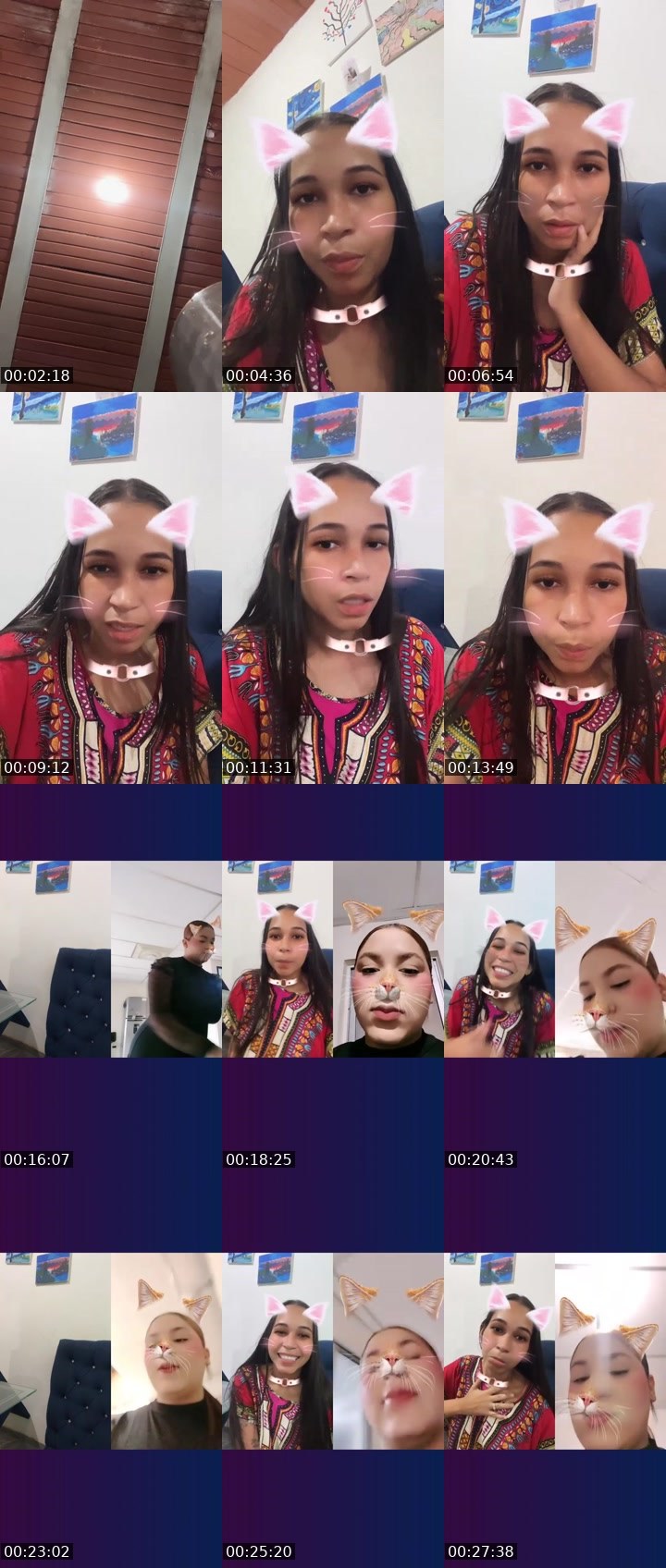Contact-sheet preview of ☁️Yomi flowers ☁️🧸's Liveme recording