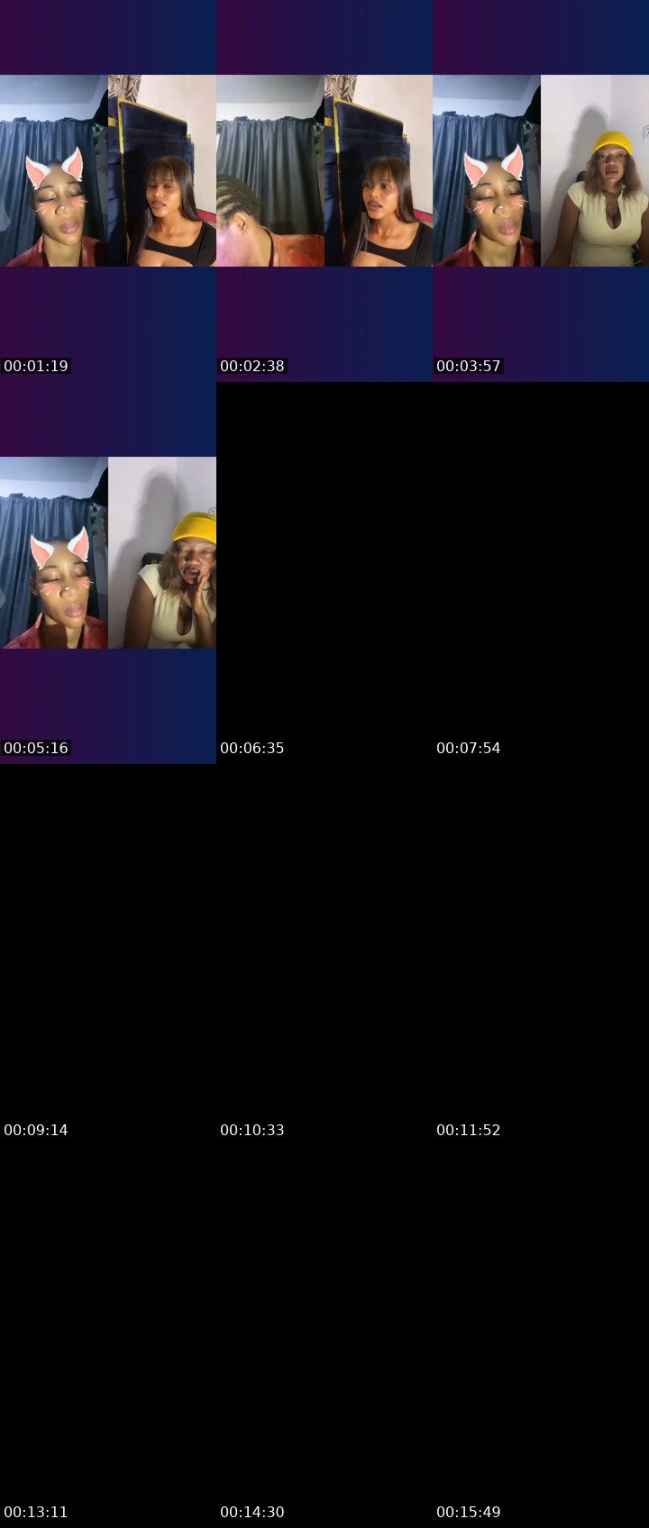 Contact-sheet preview of 4k Eliana 01🦍's Liveme recording