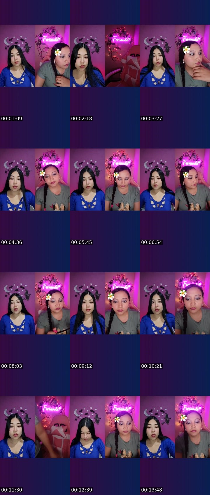 Contact-sheet preview of ✨Luna☁️🧸's Liveme recording
