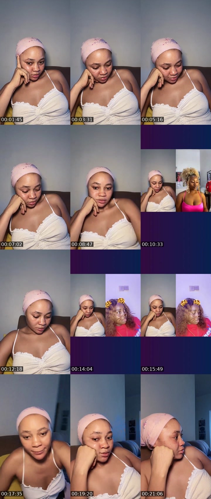 Contact-sheet preview of Bestgirl🤍's Liveme recording