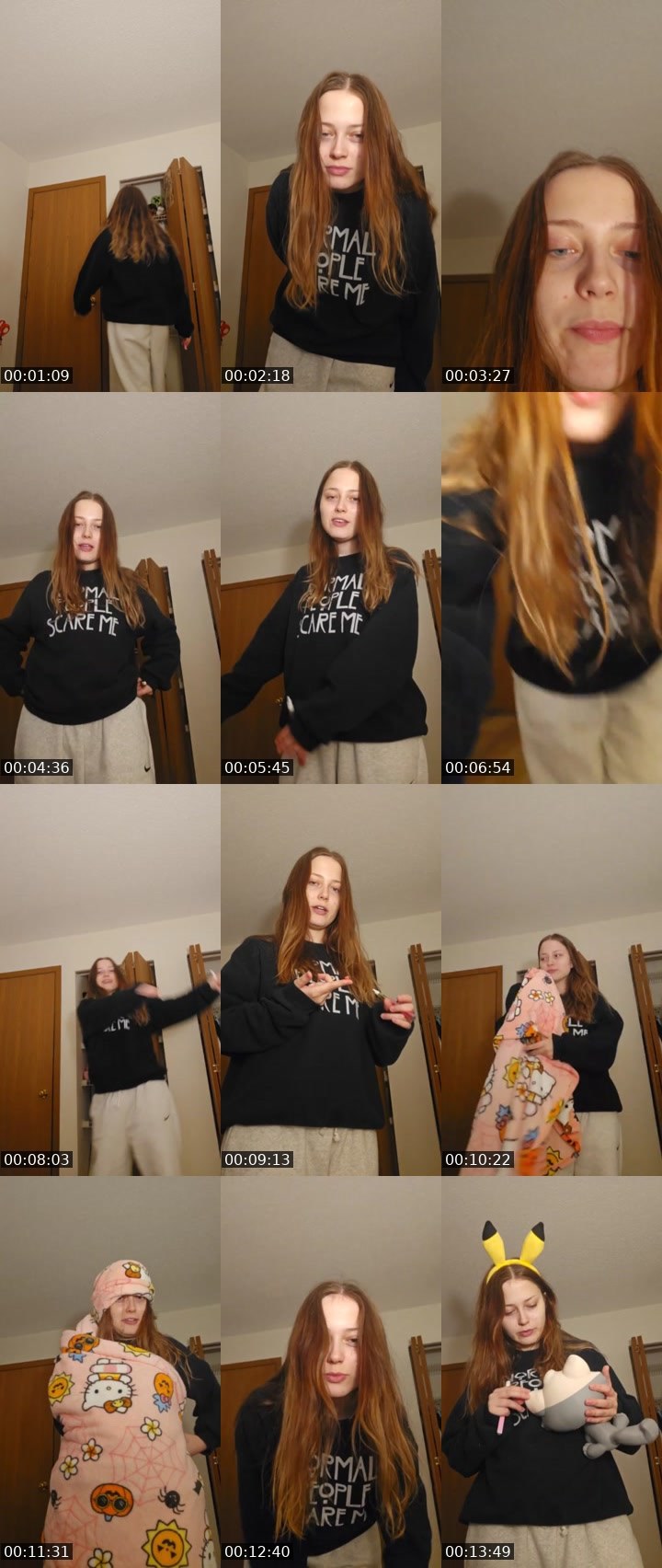 Contact-sheet preview of Gracie Luxx's Liveme recording