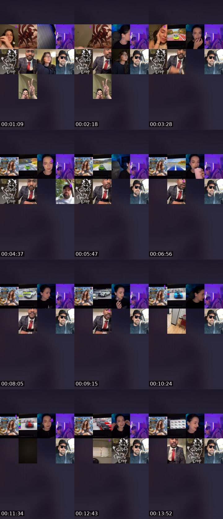Contact-sheet preview of Nastya🦊FOX's Liveme recording