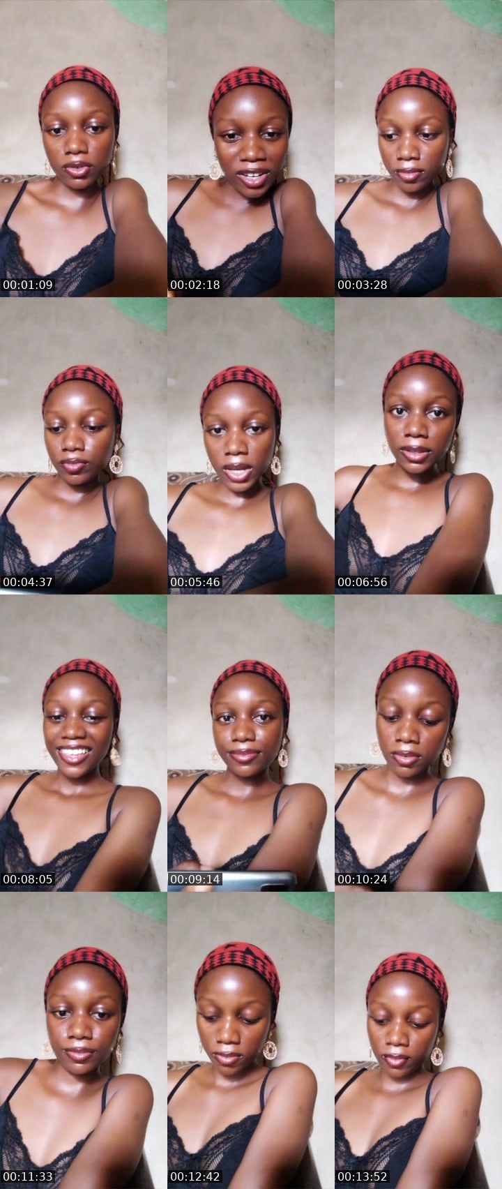 Contact-sheet preview of Lizzy Baee🐻🖤✨'s Liveme recording