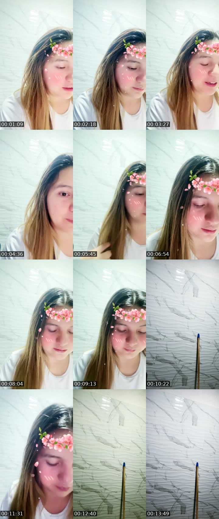 Contact-sheet preview of 🖤🙈 ㄒ乇千丨💫's Liveme recording