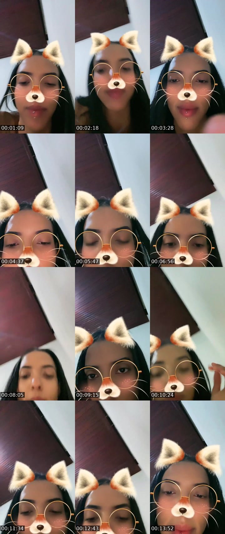 Contact-sheet preview of 👑•Queen Morenita 🧸's Liveme recording