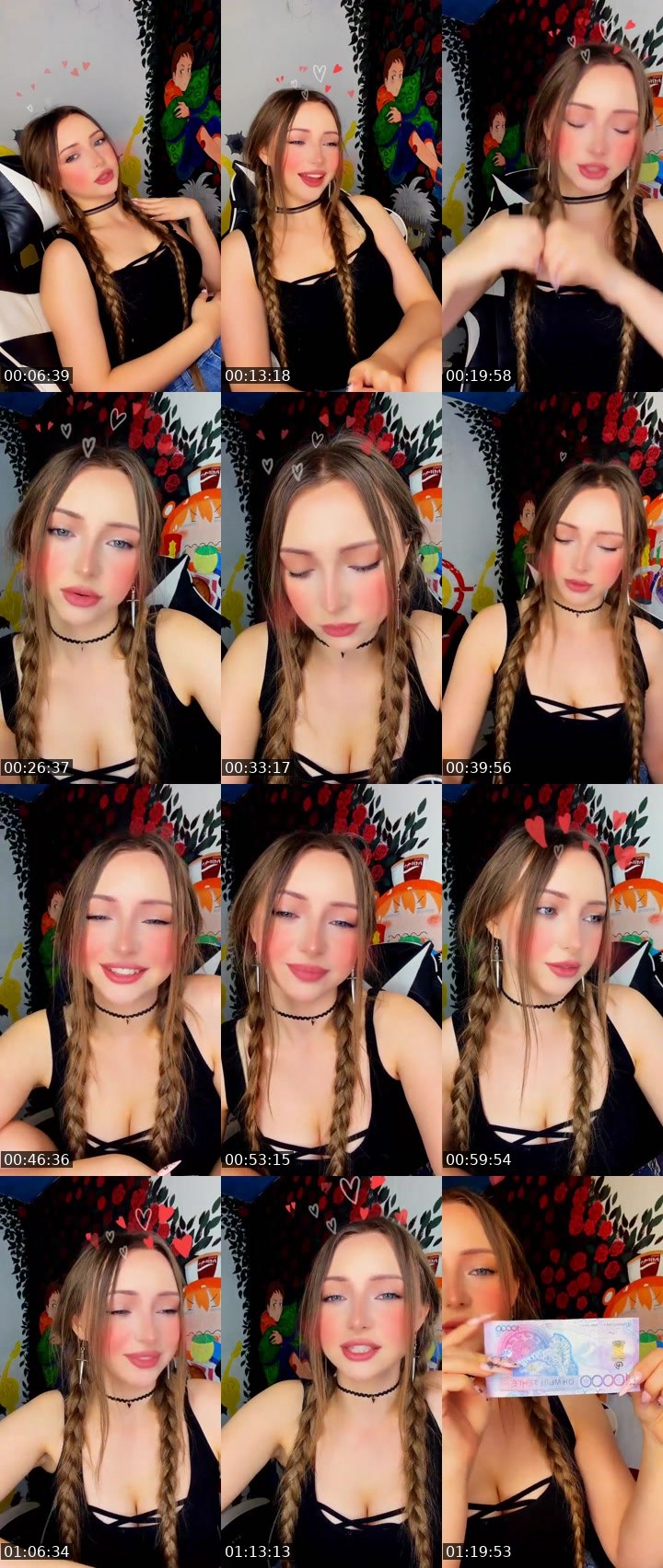 Contact-sheet preview of ᴋɪꜱꜱ🇰🇿ᴅɪᴅɪꜱʜᴋᴀ's Liveme recording