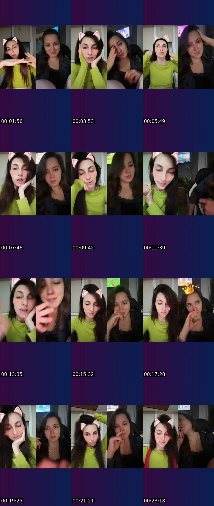 Contact-sheet preview of 💯Oly's Liveme recording
