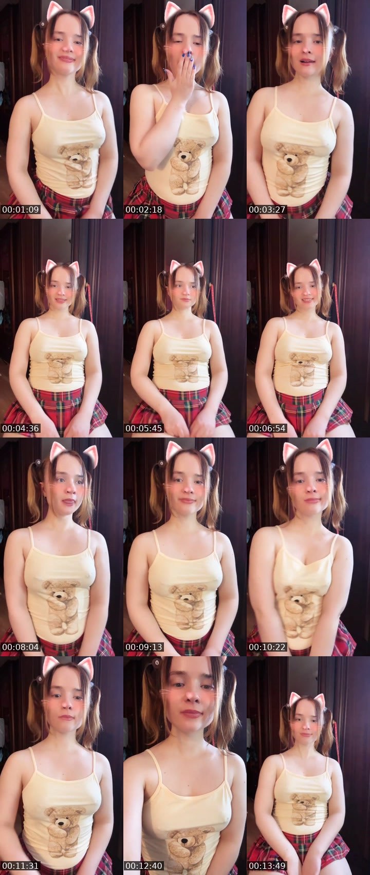 Contact-sheet preview of Tanya Oink-Oink's Liveme recording