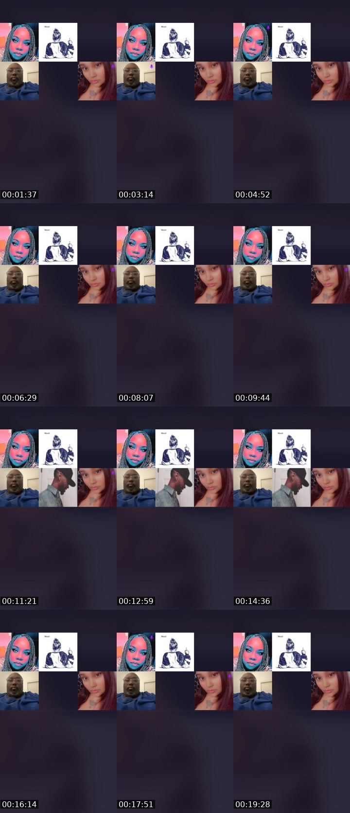 Contact-sheet preview of 💋𝓑ℐ̂ℊℊᏕ́∃̀ẌẌℐ̂💋's Liveme recording