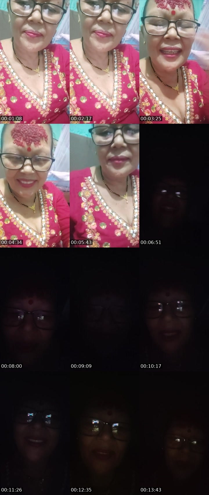 Contact-sheet preview of Gita Shrestha's Liveme recording